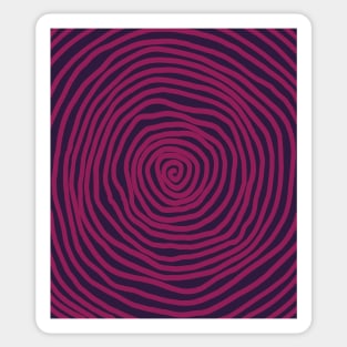 spiral pattern dark purple red halloween Sticker